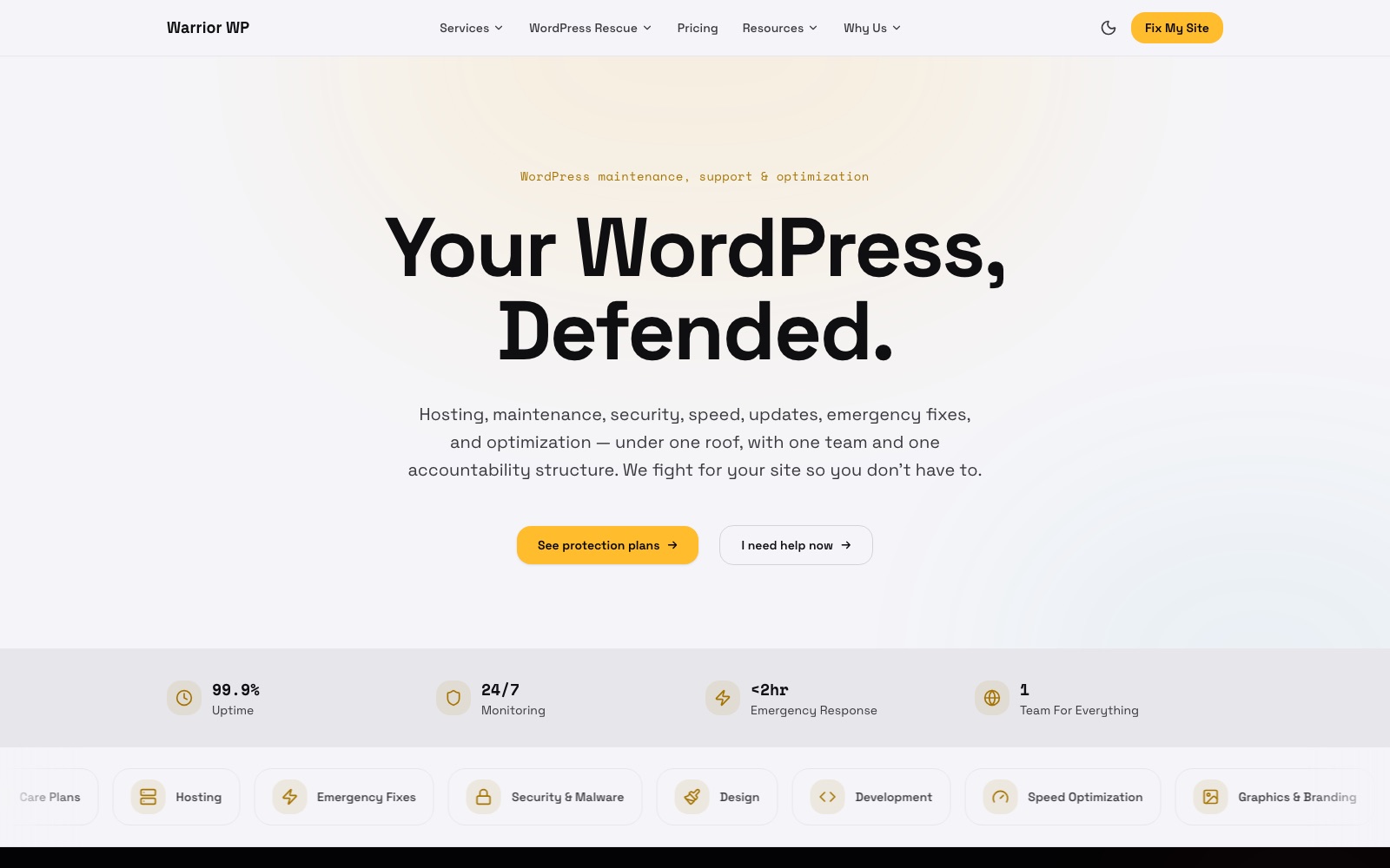 Warrior WP product mockup